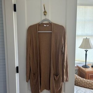 GAP Women's Camel Open Front Cardigan